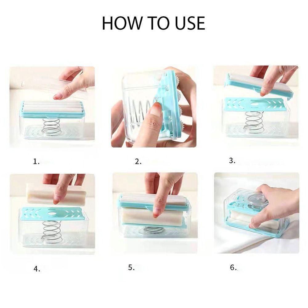 Soap Dispenser with Drain Tray & Spring Bathroom Roller – Foaming Soap Box