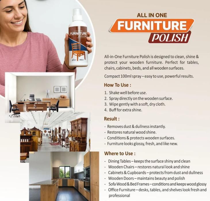 All In One Furniture Polish – Pack of 3 (450 g)